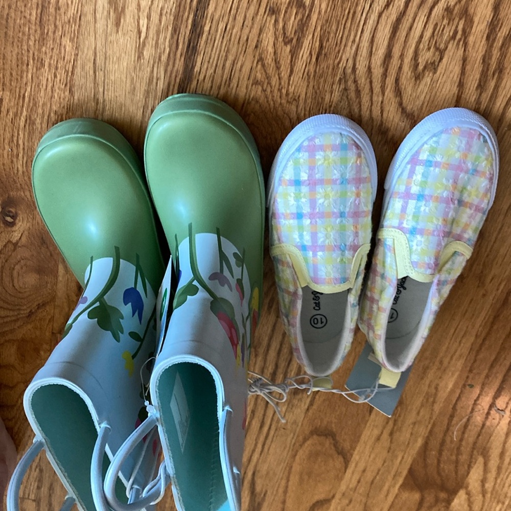 Green and Blue All-Weather Rain and Snow Boots